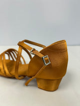 Satin Women's Multi-Strap 1.5" Ballroom Shoe