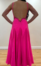 Pink Smooth Dress with Corset Top