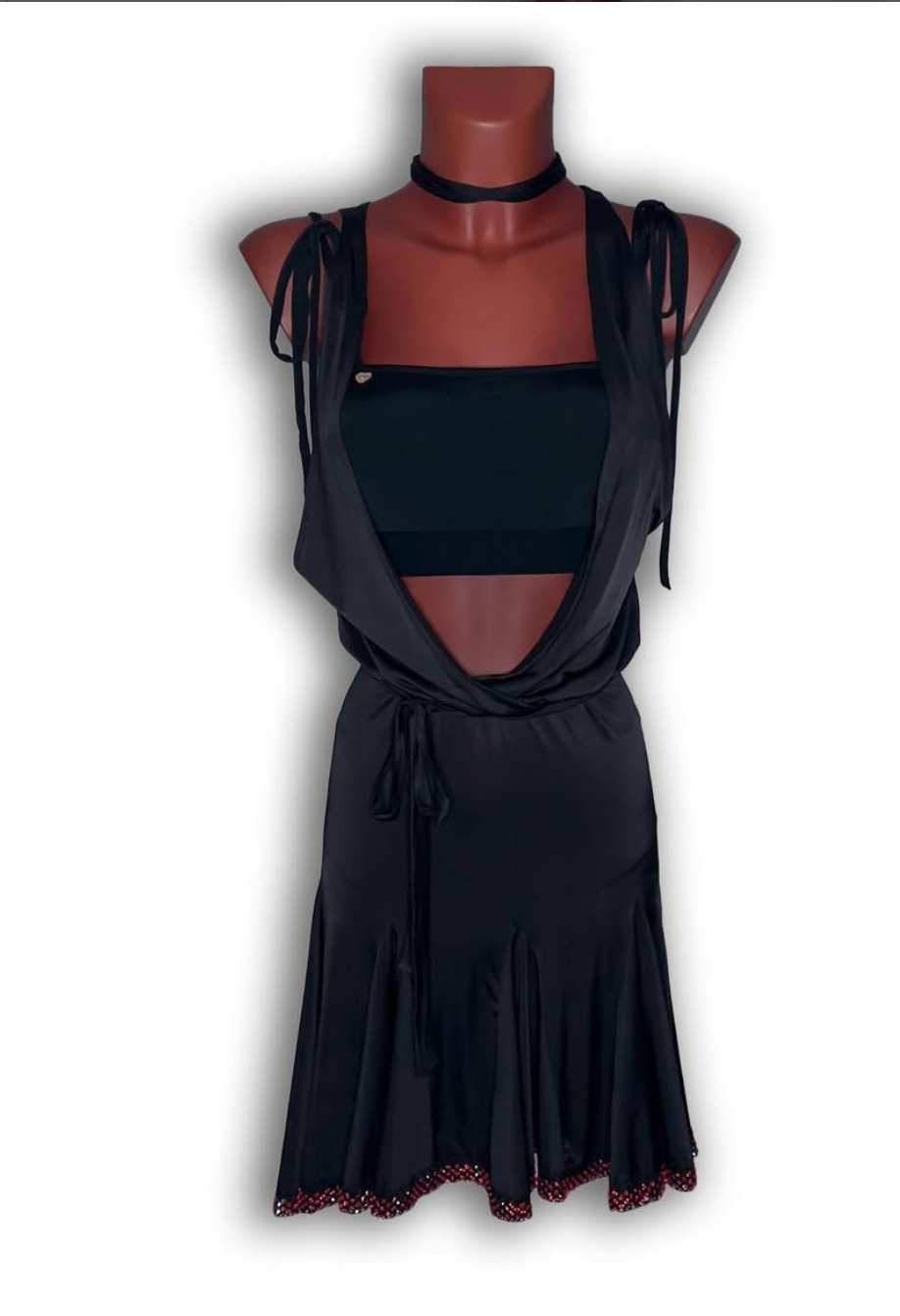 V Dress Rose Crystal