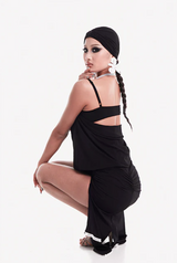Black and White Halter Practice Dress