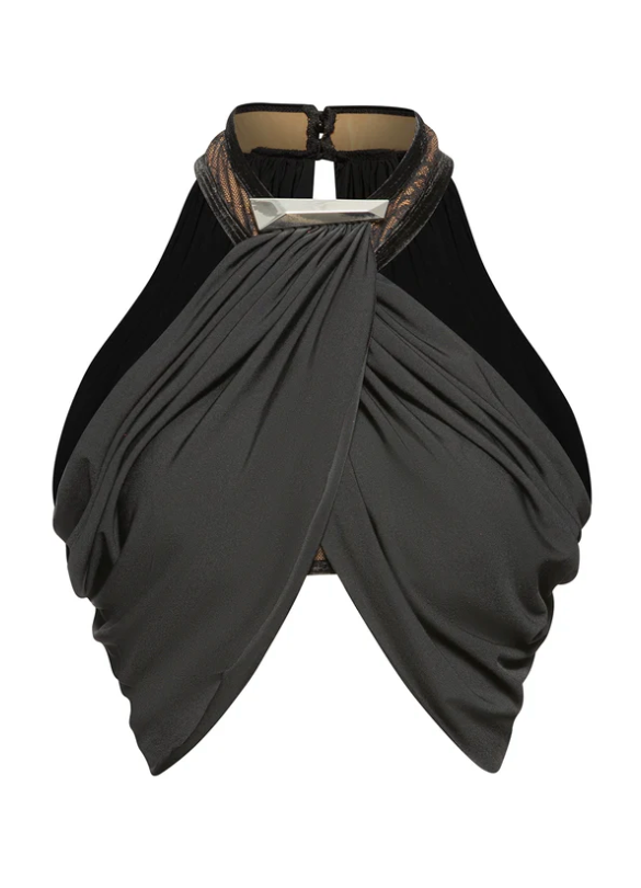 Cross-Neck Crop Top