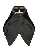 Cross-Neck Crop Top