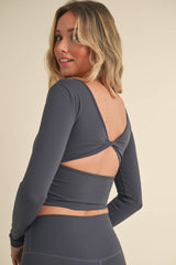 Twist Back Long Sleeve Top