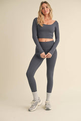 Twist Back Long Sleeve Top