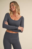Twist Back Long Sleeve Top