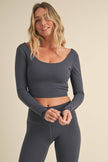 Twist Back Long Sleeve Top