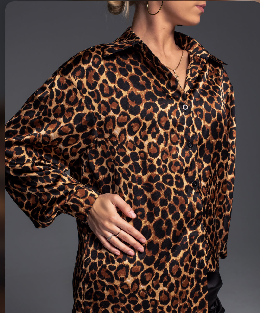 Leopard Button Up