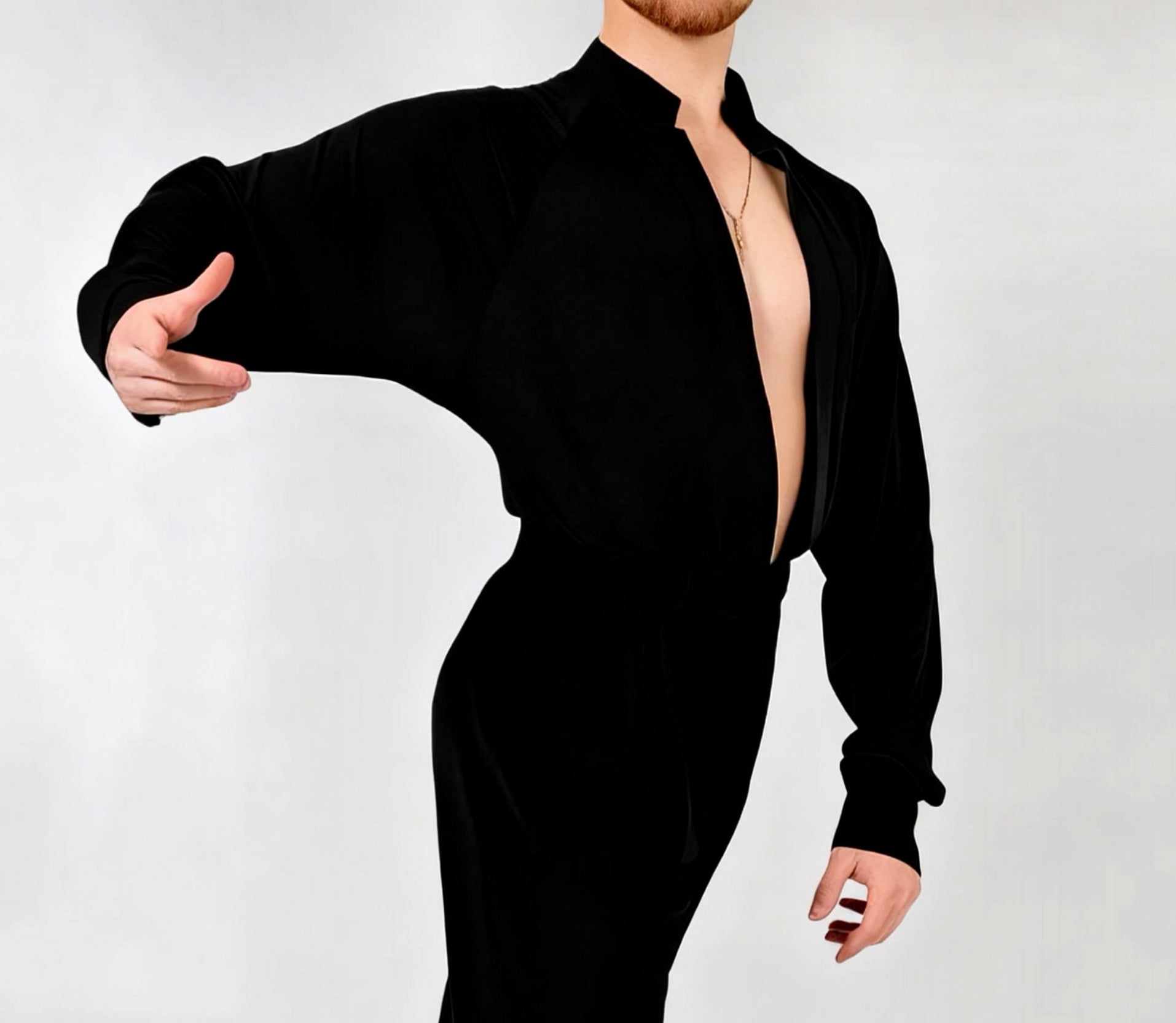 The "Lumina" Sheer-Back Latin Shirt