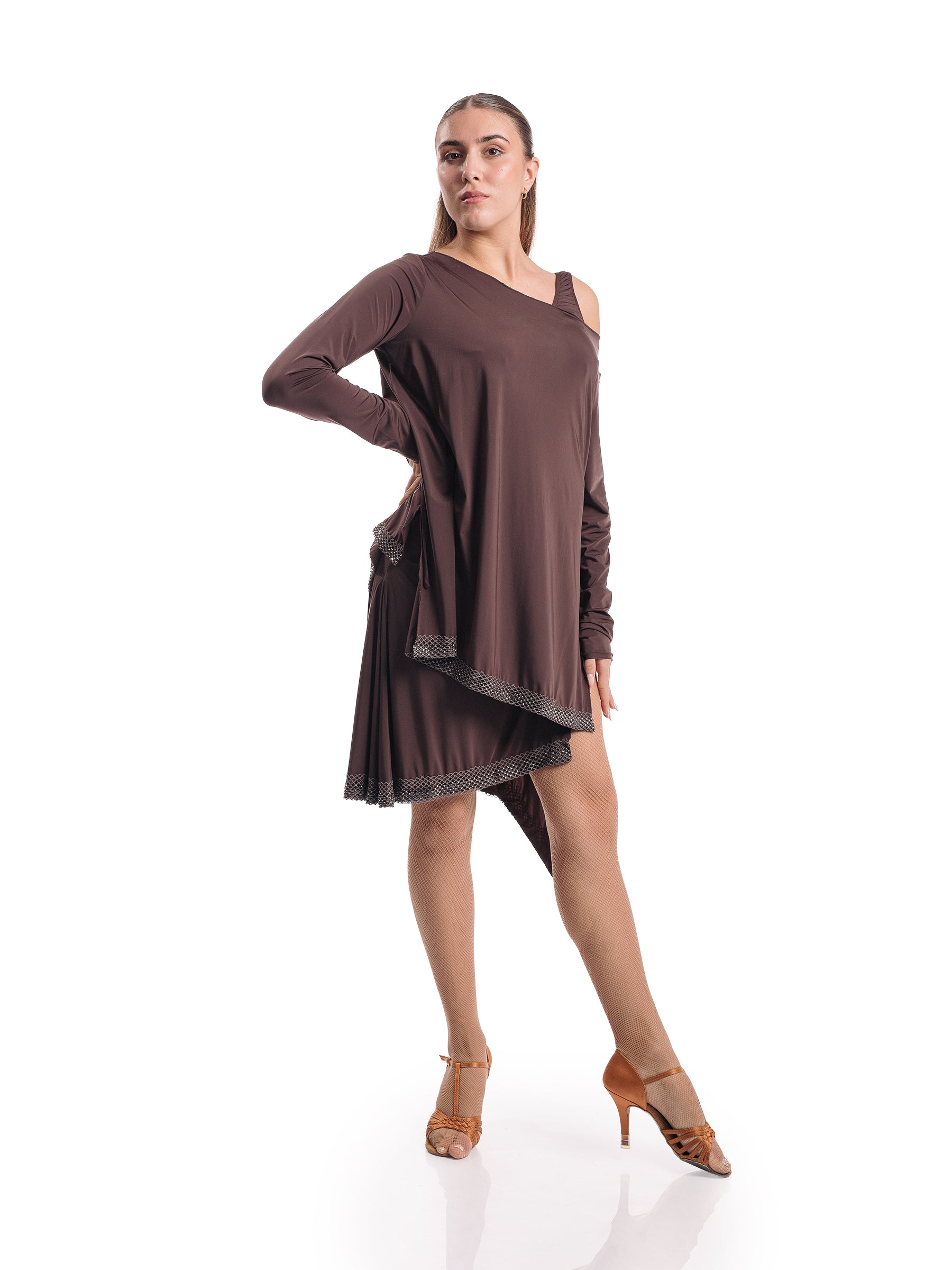 Venus Long Sleeve Tunic- Espresso