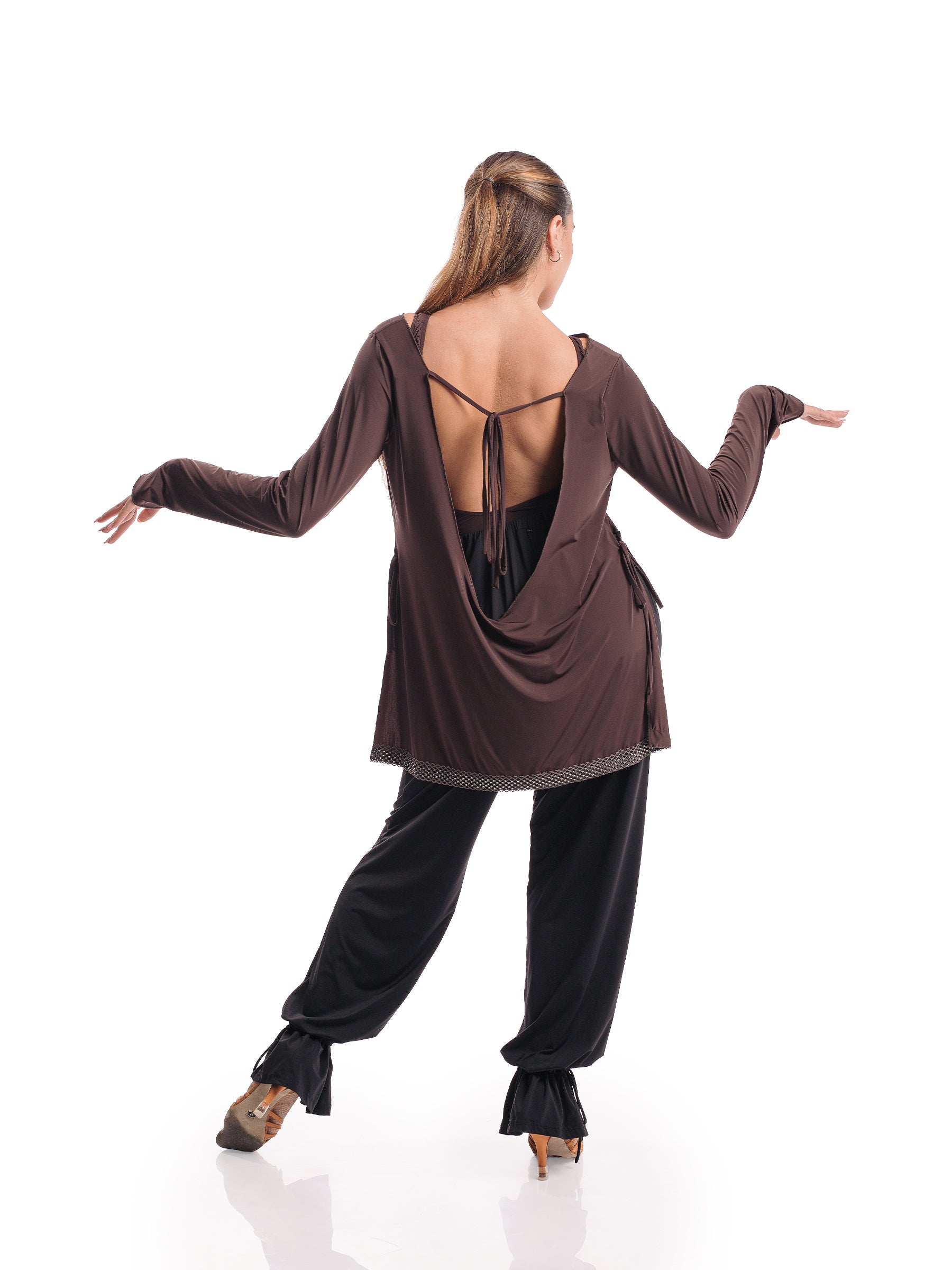 Venus Long Sleeve Tunic- Espresso