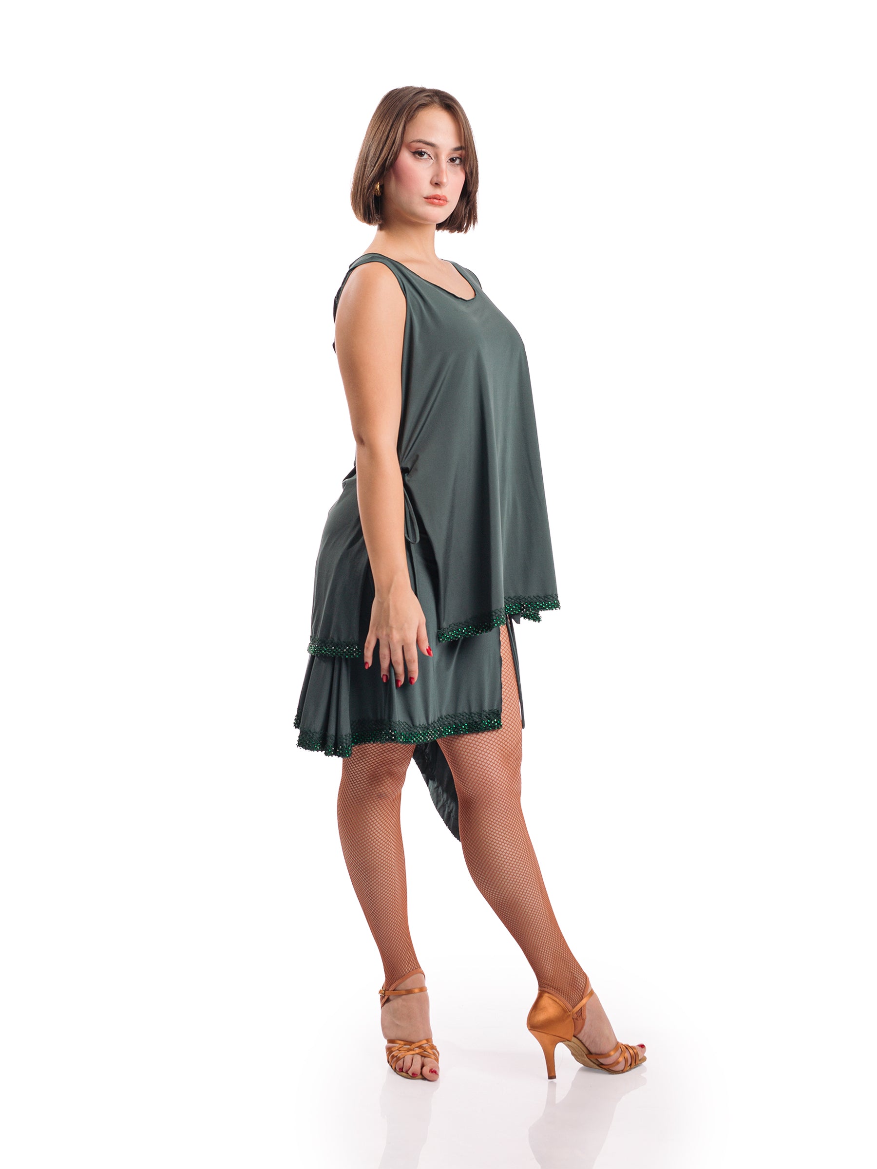 Venus Sleeveless Tunic- Green
