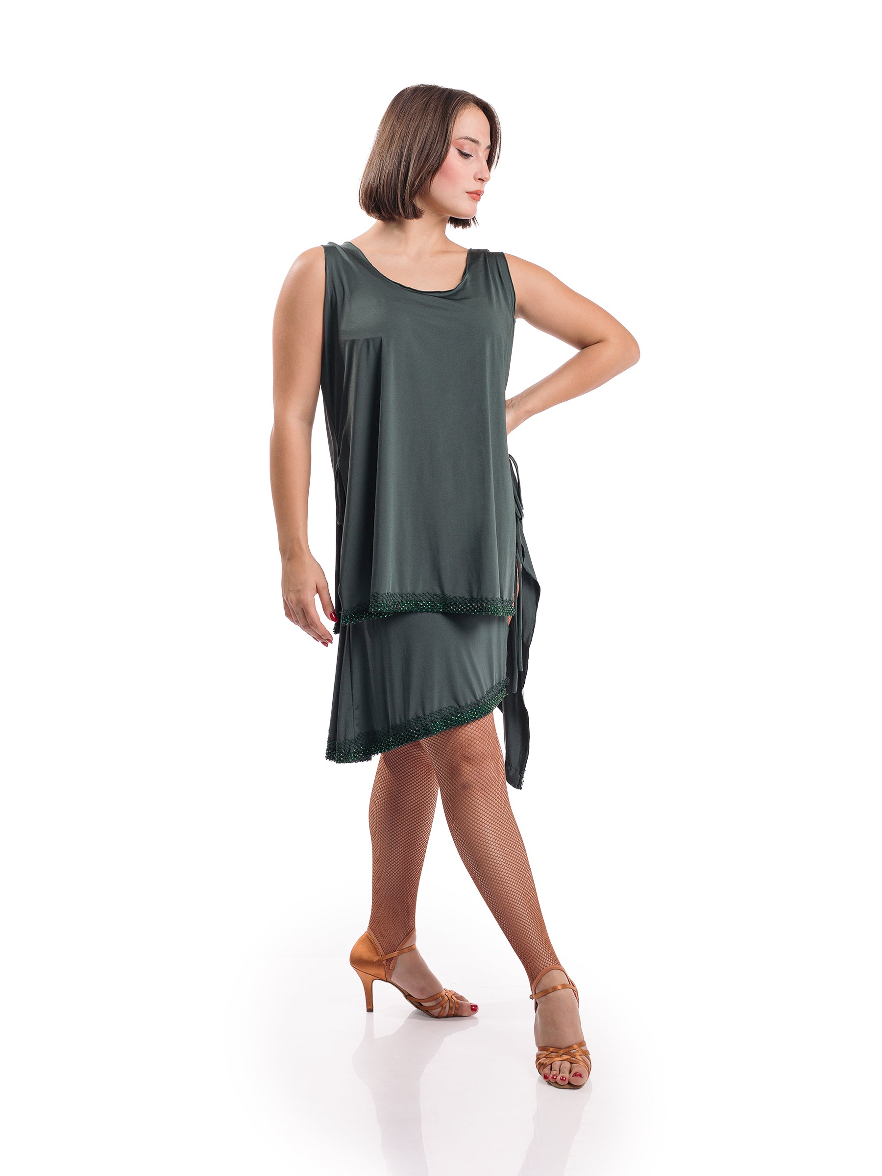 Venus Sleeveless Tunic- Green