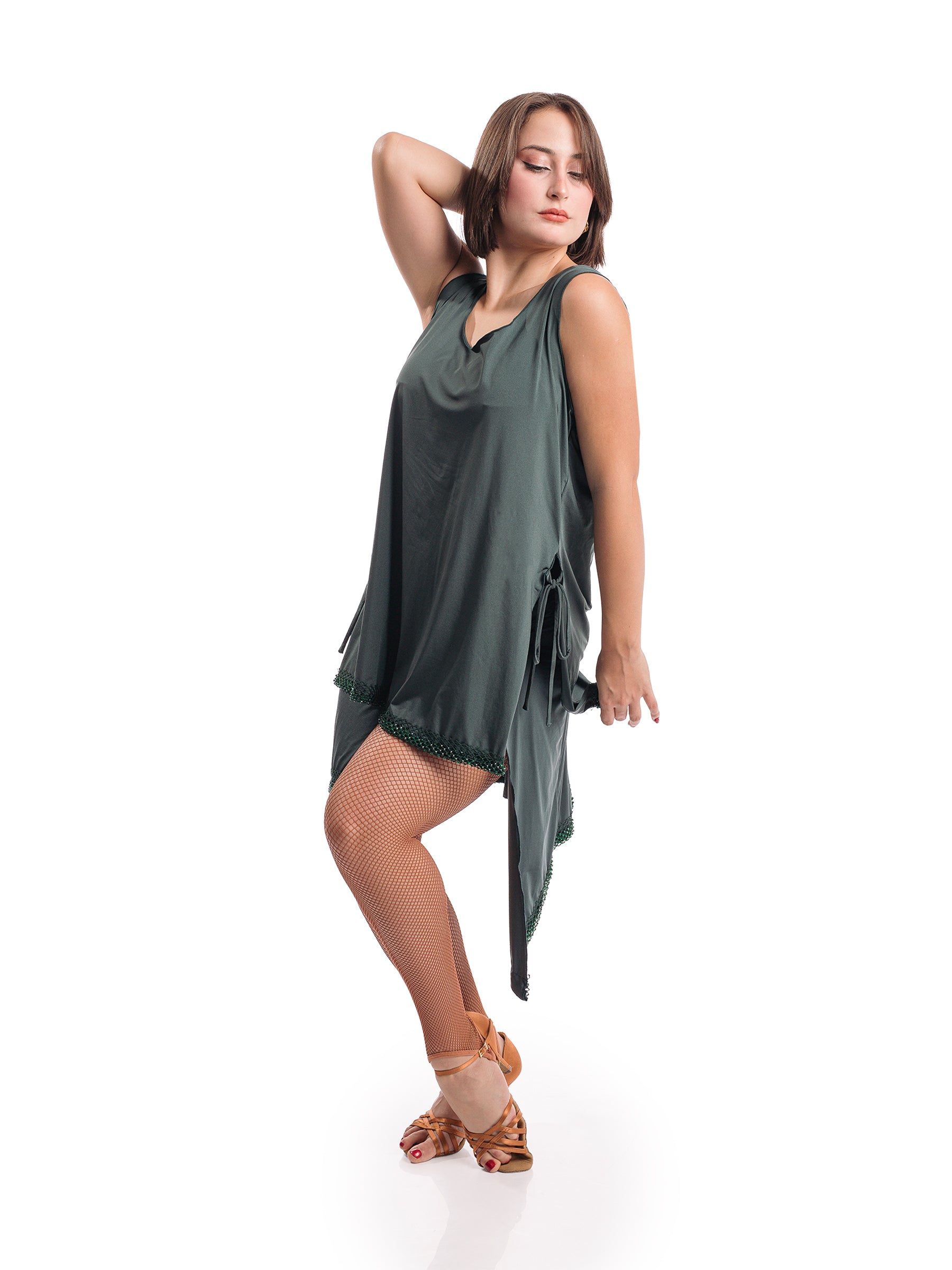 Venus Sleeveless Tunic- Green