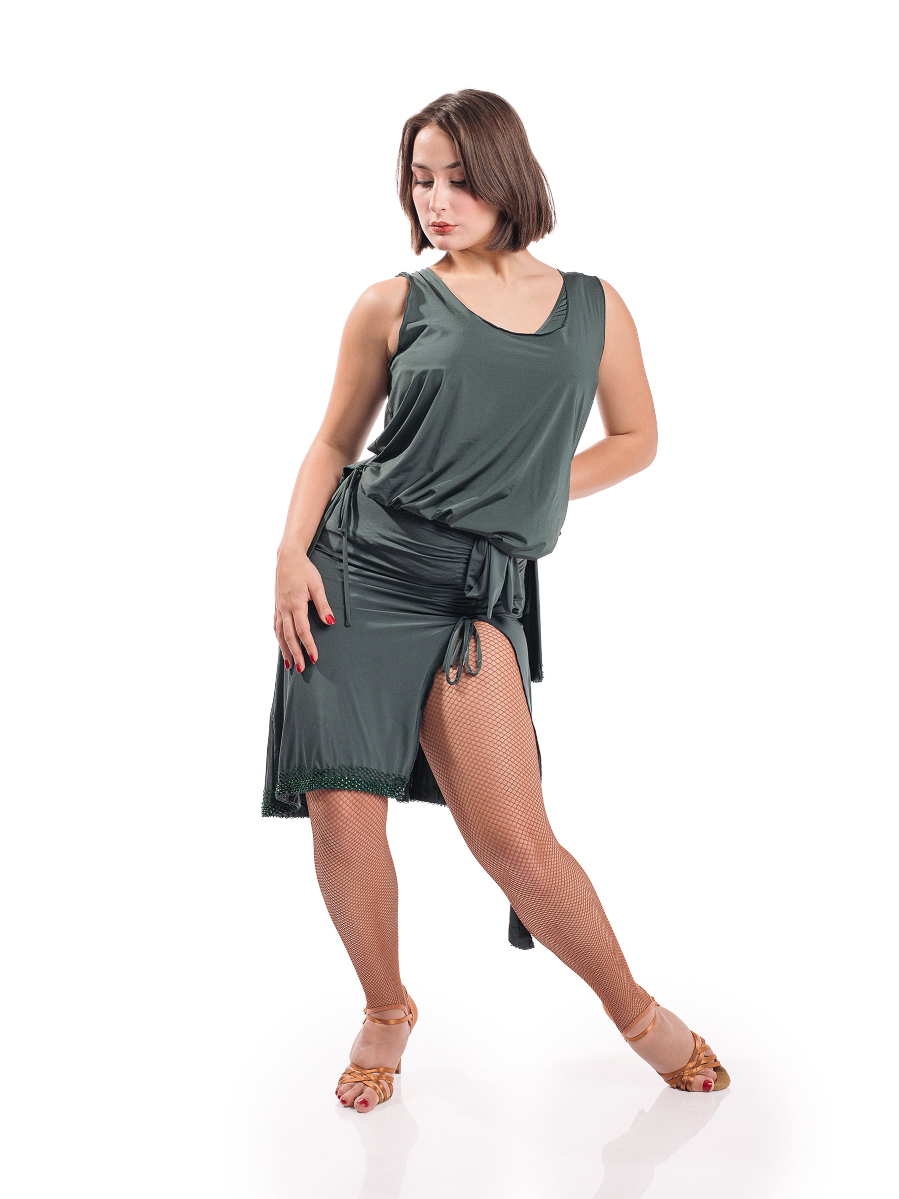 Venus Sleeveless Tunic- Green