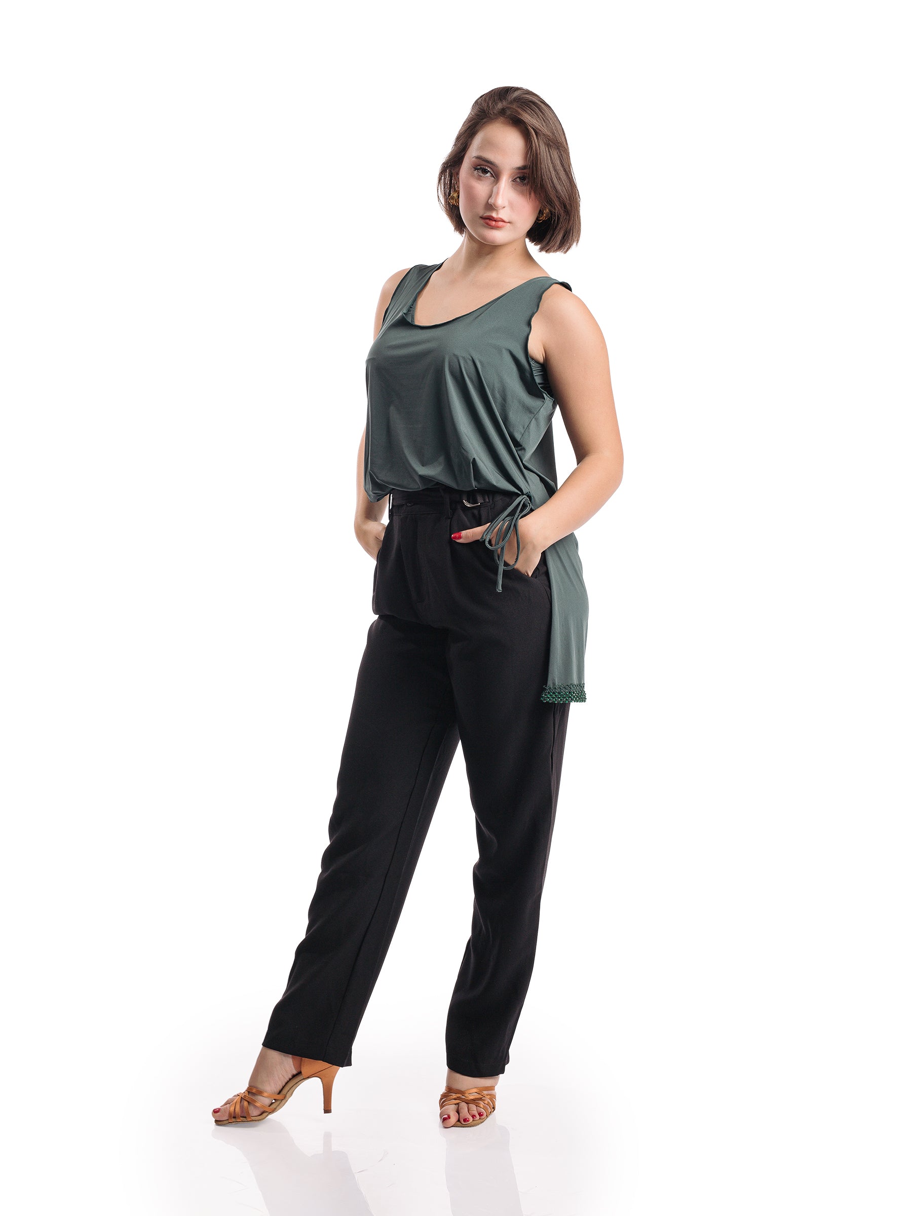 Venus Sleeveless Tunic- Green