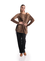 Venus Long Sleeve Tunic- Leopard