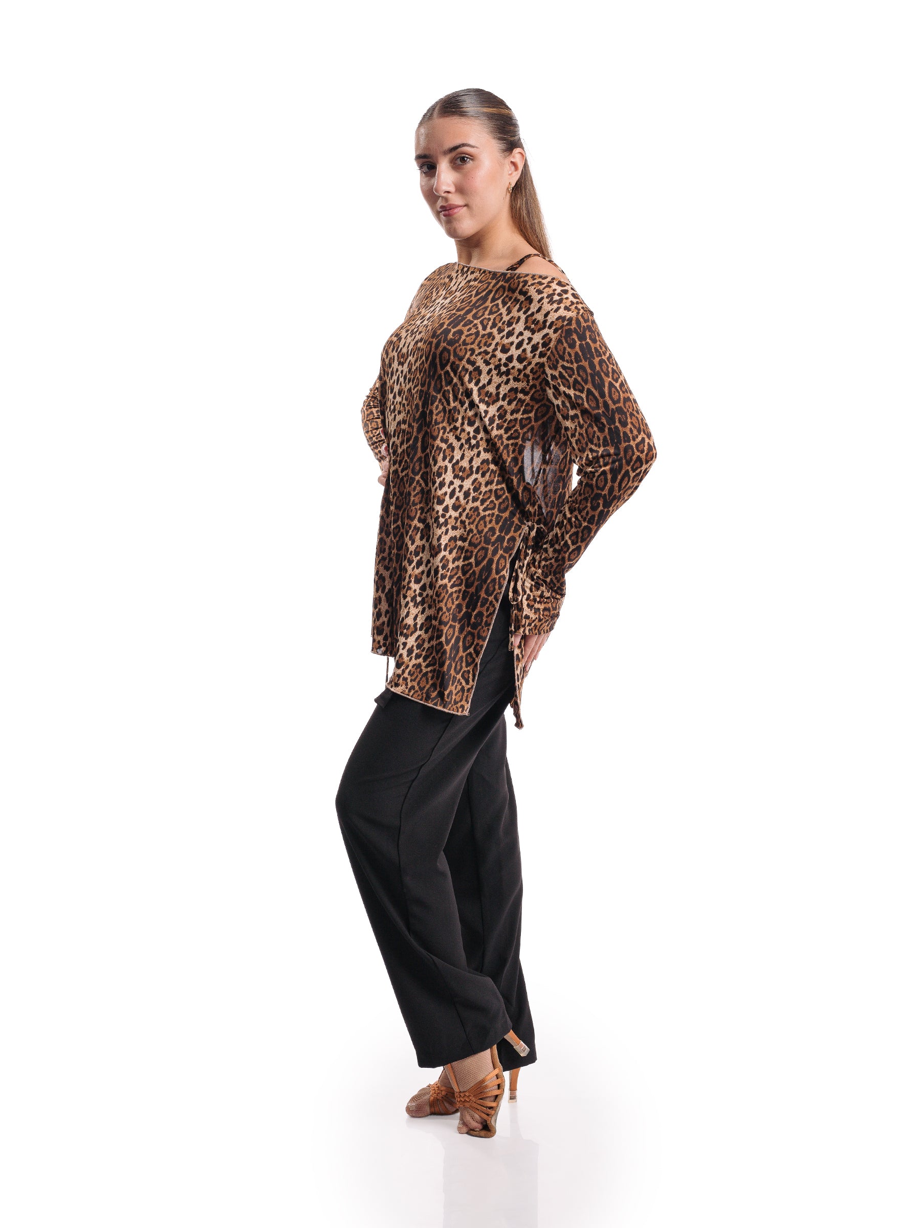 Venus Long Sleeve Tunic- Leopard