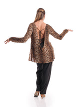 Venus Long Sleeve Tunic- Leopard