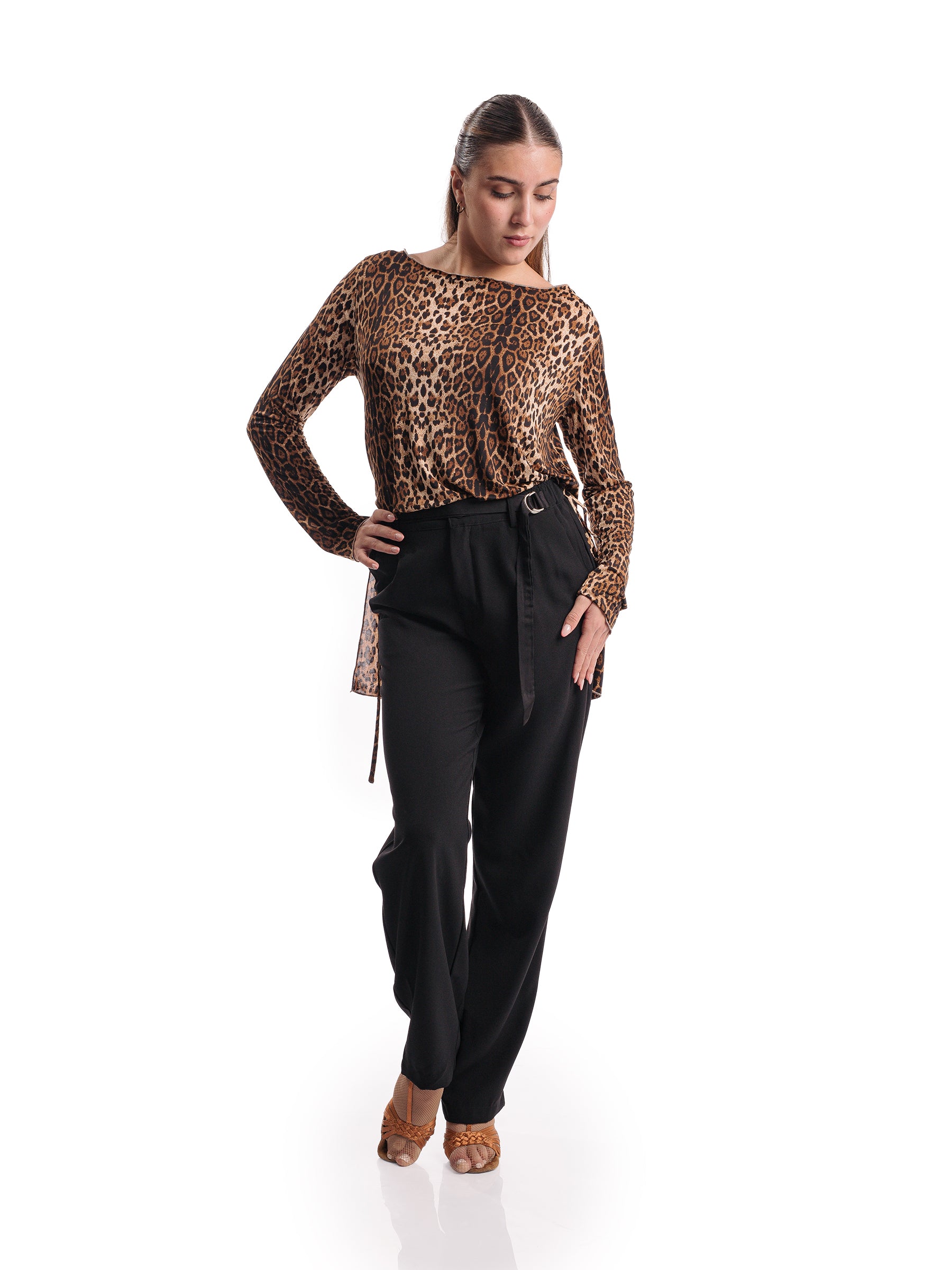 Venus Long Sleeve Tunic- Leopard