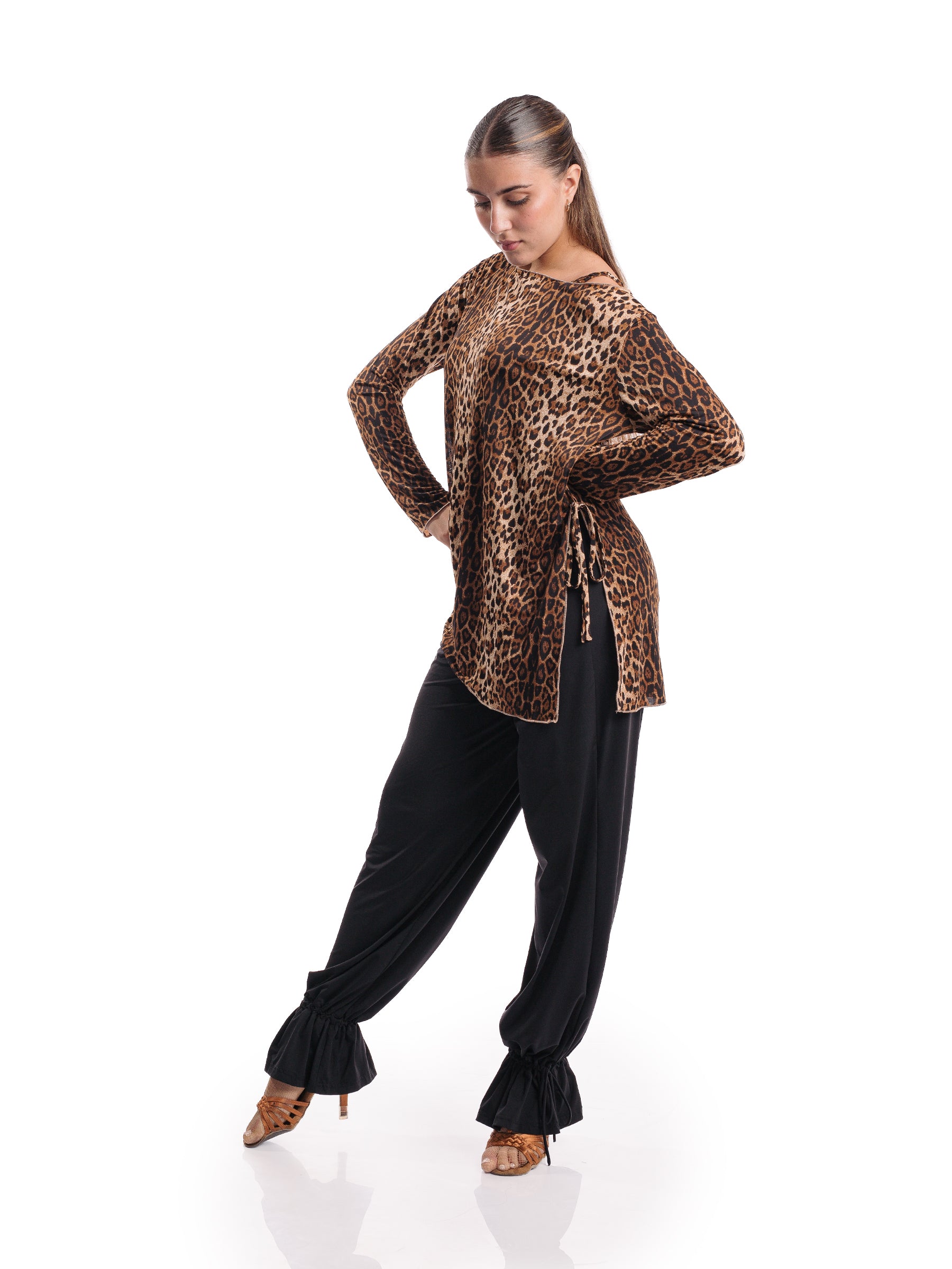 Venus Long Sleeve Tunic- Leopard
