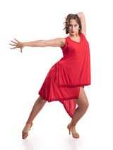 Venus Sleeveless Tunic- Red