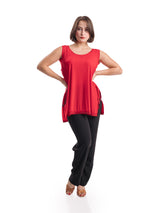 Venus Sleeveless Tunic- Red