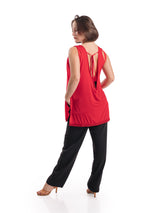 Venus Sleeveless Tunic- Red