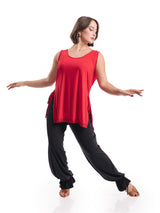 Venus Sleeveless Tunic- Red