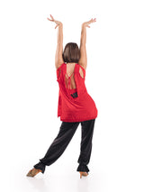 Venus Sleeveless Tunic- Red