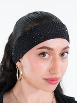 Rhinestone Headband/Belt- Black