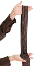 Rhinestone Headband/Belt- Espresso