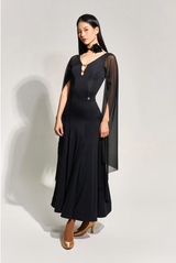 Black Cape Haute Couture Classic Dress