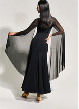 Black Cape Haute Couture Classic Dress