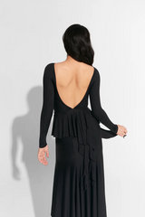 Black Super Soft Long Sleeve Dress