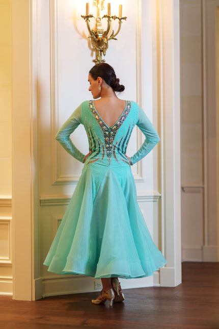 Teal Star Standard Dress