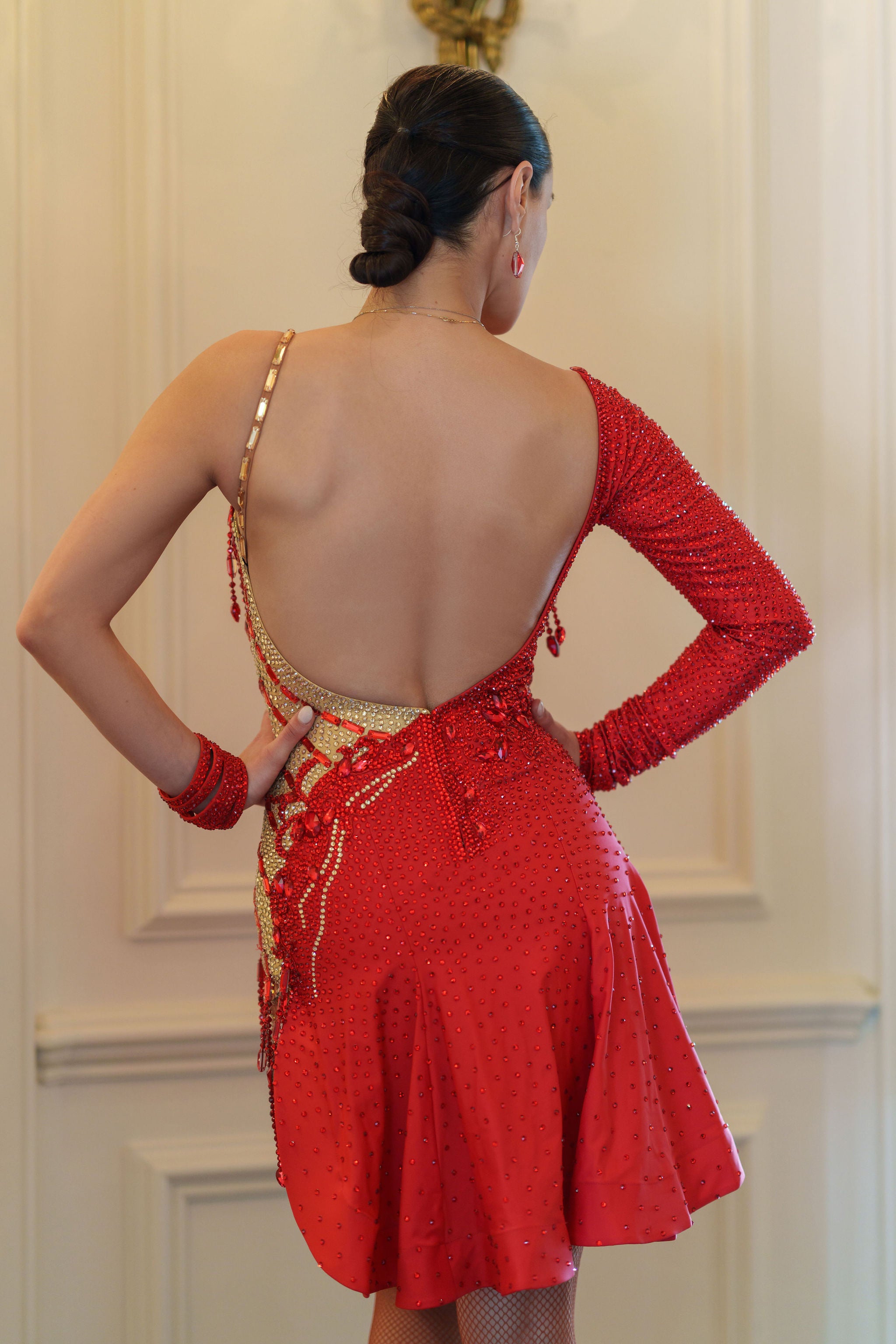 Arti Elegant Red Latin Dress