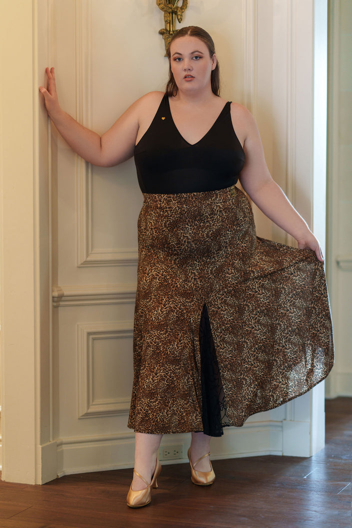 Megan Smooth Skirt in Leopard