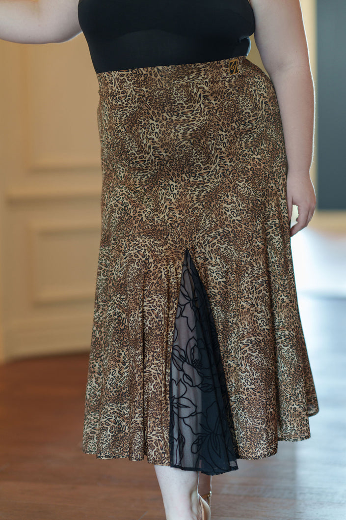 Megan Smooth Skirt in Leopard