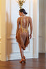 Arti Nude and Gold Latin Dress