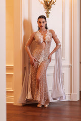Ivory Cascade Abraham Martinez Gown