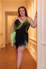 Neon Midnight Fringe Latin Dress