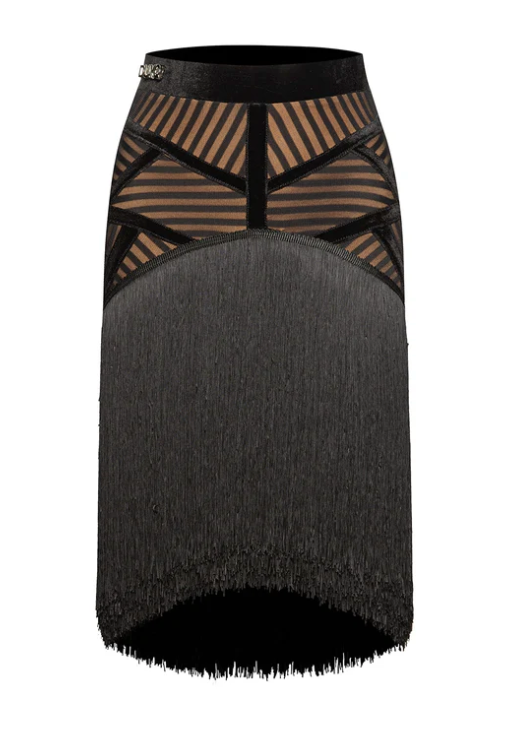 Geometric Spliced Skirt