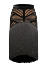 Geometric Spliced Skirt