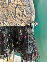 Serpent Whisper Tiered Sequin Skirt