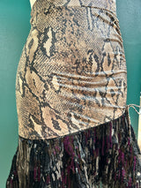 Serpent Whisper Tiered Sequin Skirt