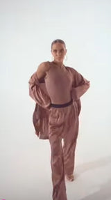 Tan Silk Trousers