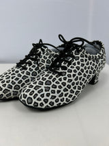 White Leopard Ballroom Shoes
