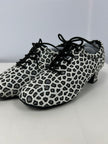 White Leopard Ballroom Shoes