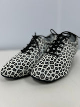 White Leopard Ballroom Shoes