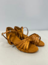 Satin Girls Multi-Strap 1.5" Ballroom Shoe